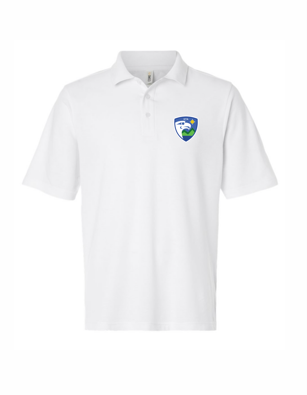 Hillside White Polyester Polo