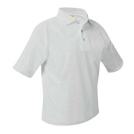White Short Sleeve Polo