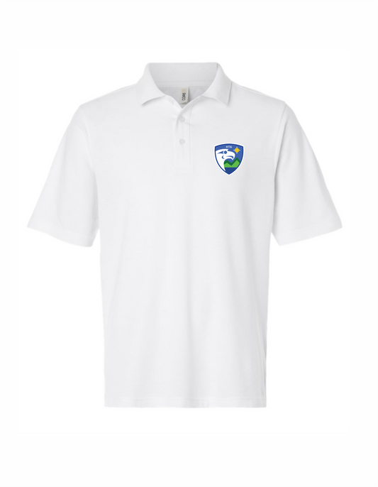 Hillside White Polyester Polo